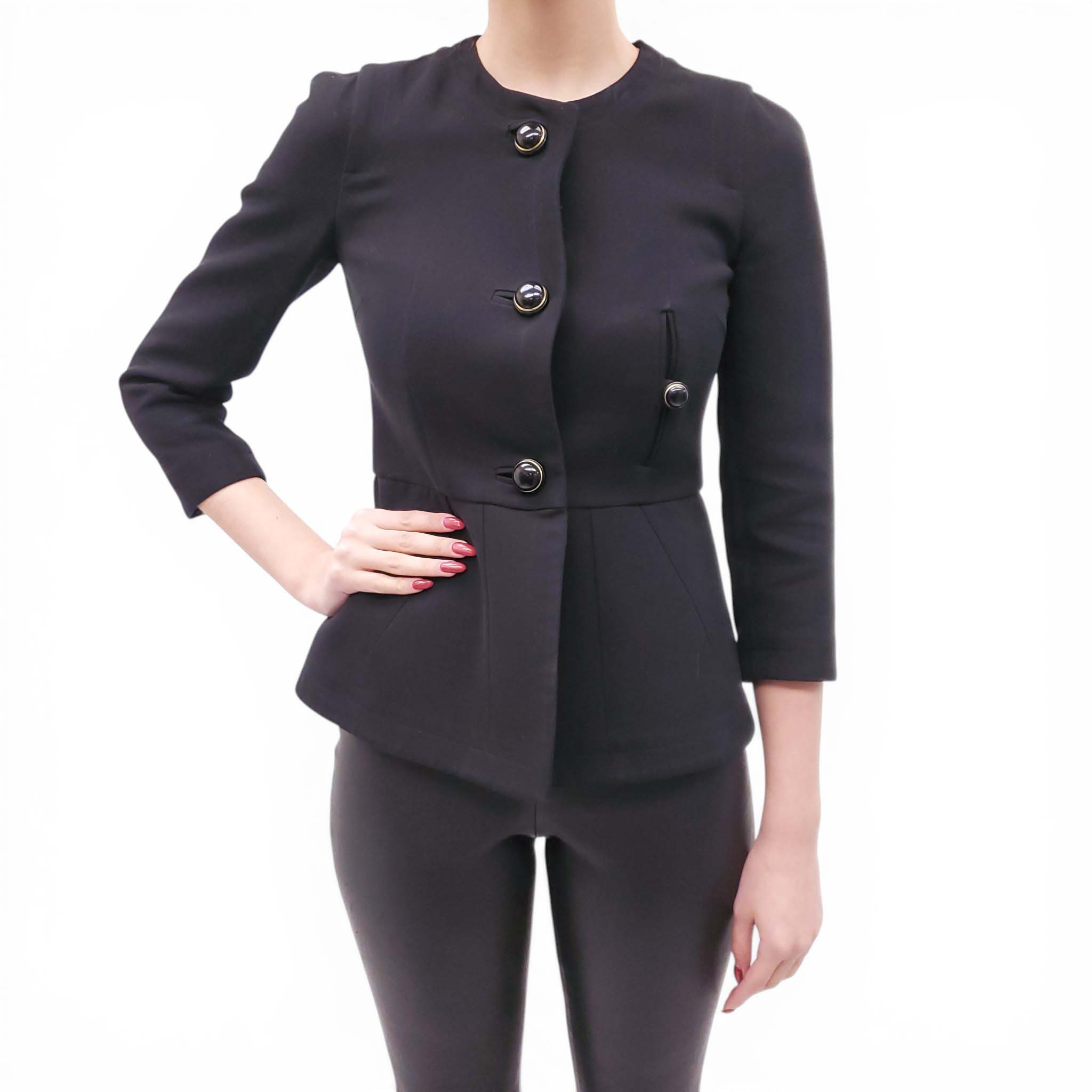 MARNI BLACK JACKET WITH BUTTONS - SIZE 38