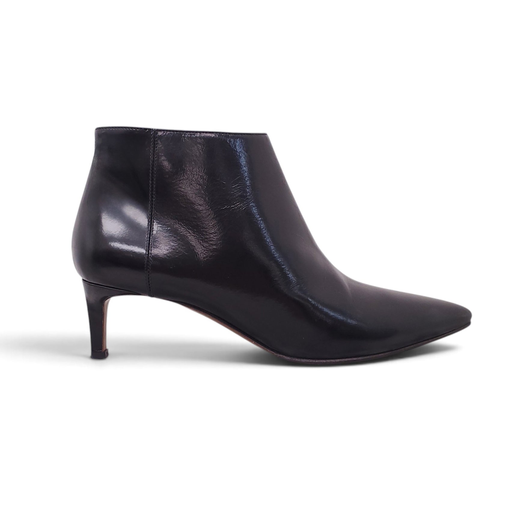 MARNI BLACK KITTEN HEEL ANKLE BOOTS - SIZE 38