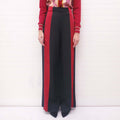 MARNI BLACK TROUSERS WITH RED STRIPE - SIZE 42