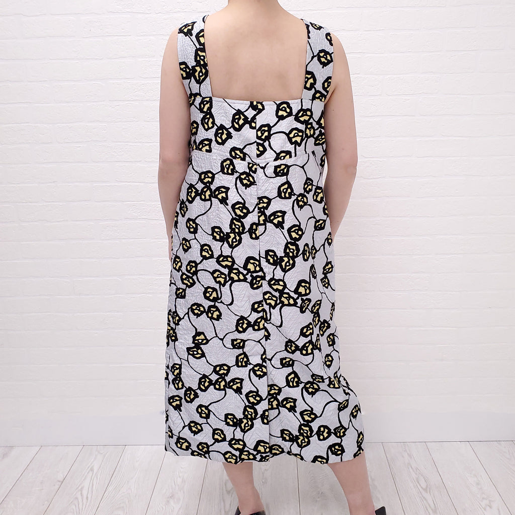 MARNI BLUE PATTERNED DRESS - SIZE 44 (OVERSIZED FIT)