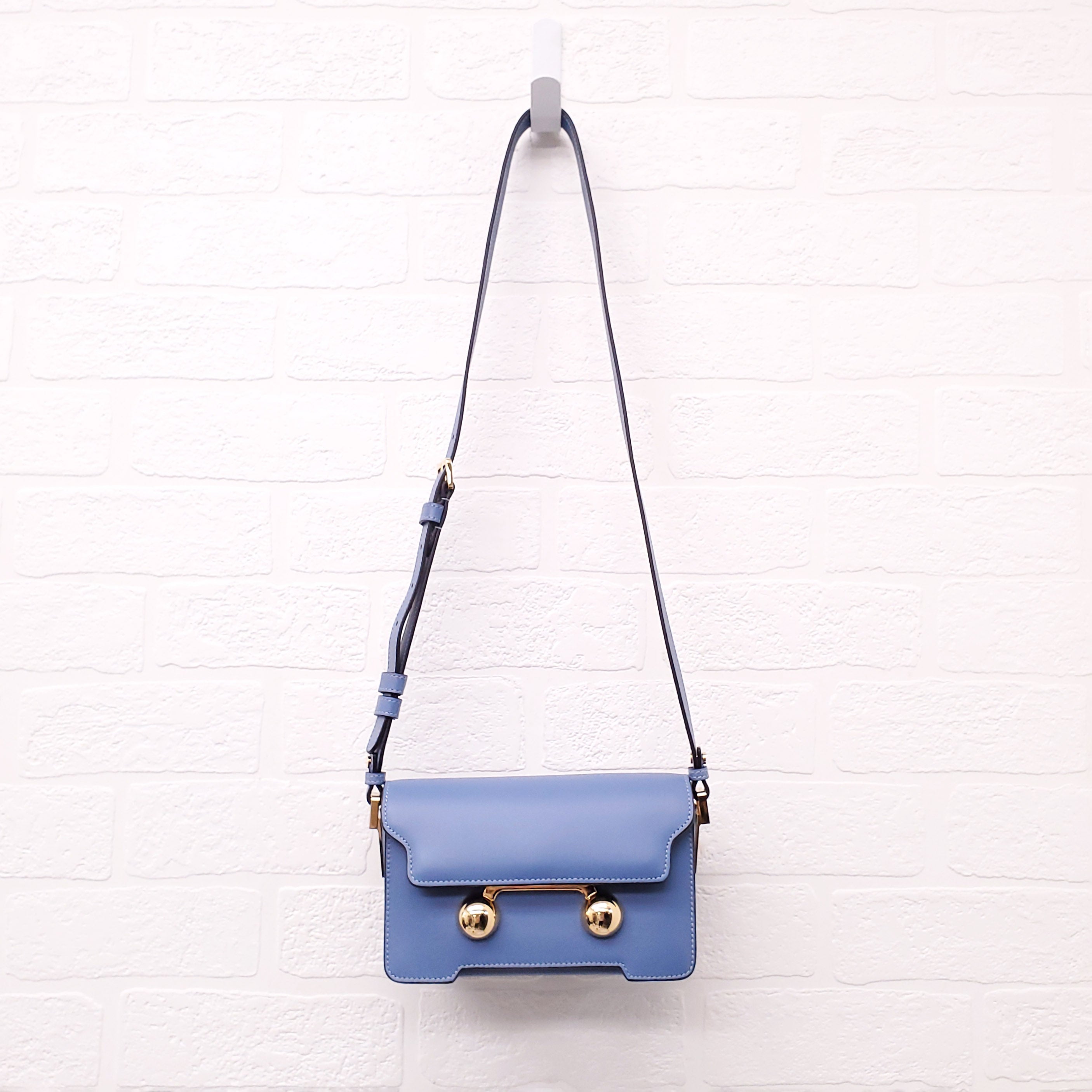 MARNI BLUE TRUNKAROO MINI SHOULDER BAG