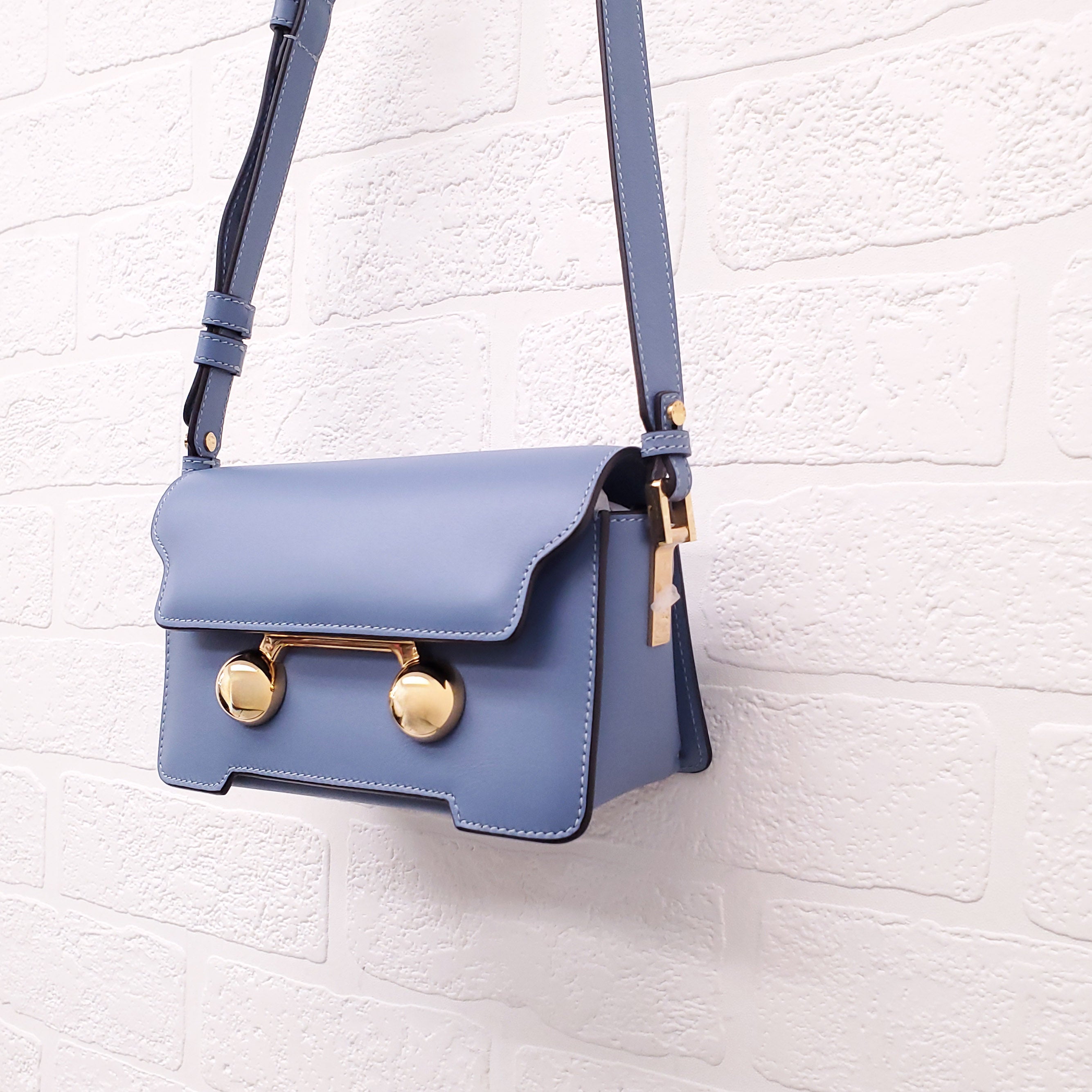 MARNI BLUE TRUNKAROO MINI SHOULDER BAG
