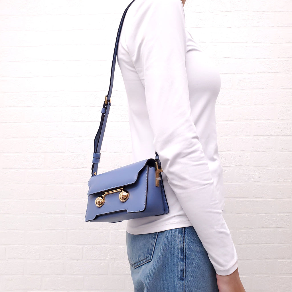 MARNI BLUE TRUNKAROO MINI SHOULDER BAG