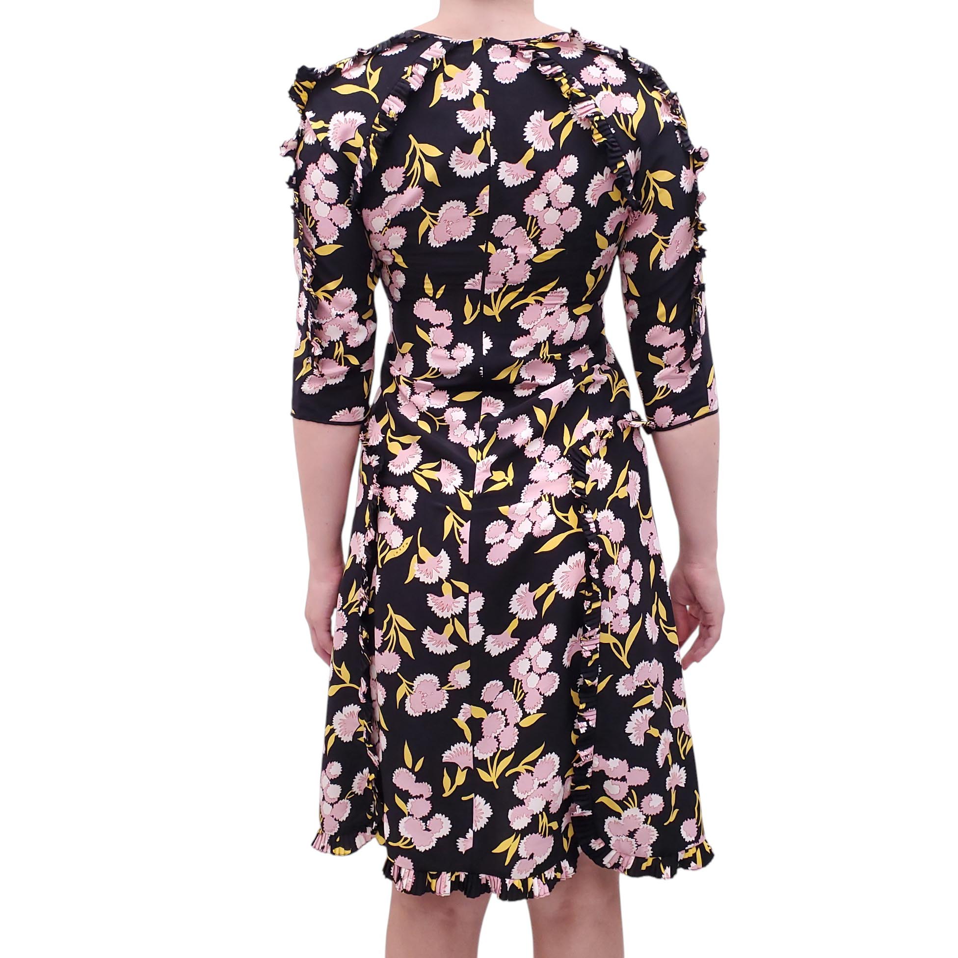 MARNI FLORAL SILK DRESS - SIZE 38