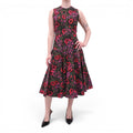 MARNI GREEN AND RED ROSE PRINT DRESS - SIZE 38
