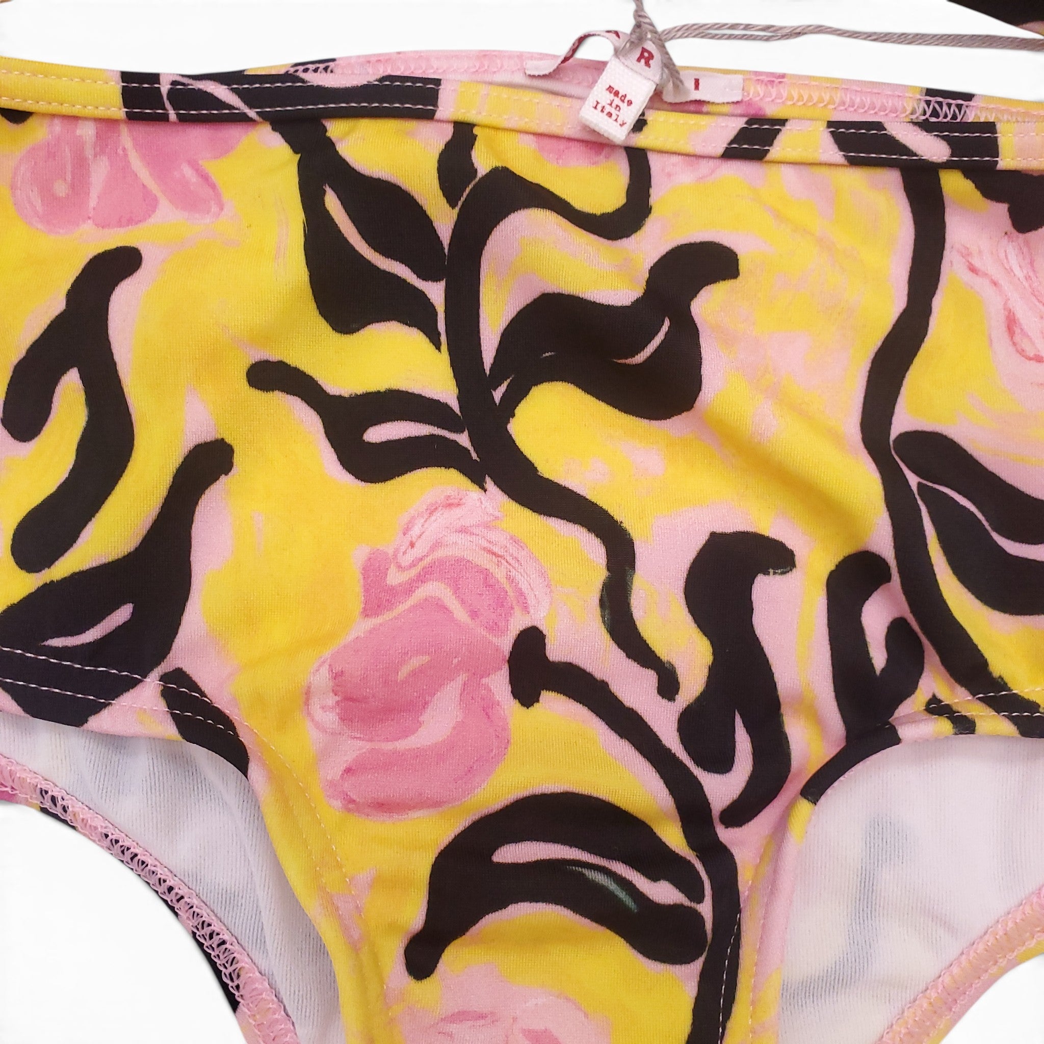 MARNI PINK AND YELLOW PRINT BIKINI - SIZE 36