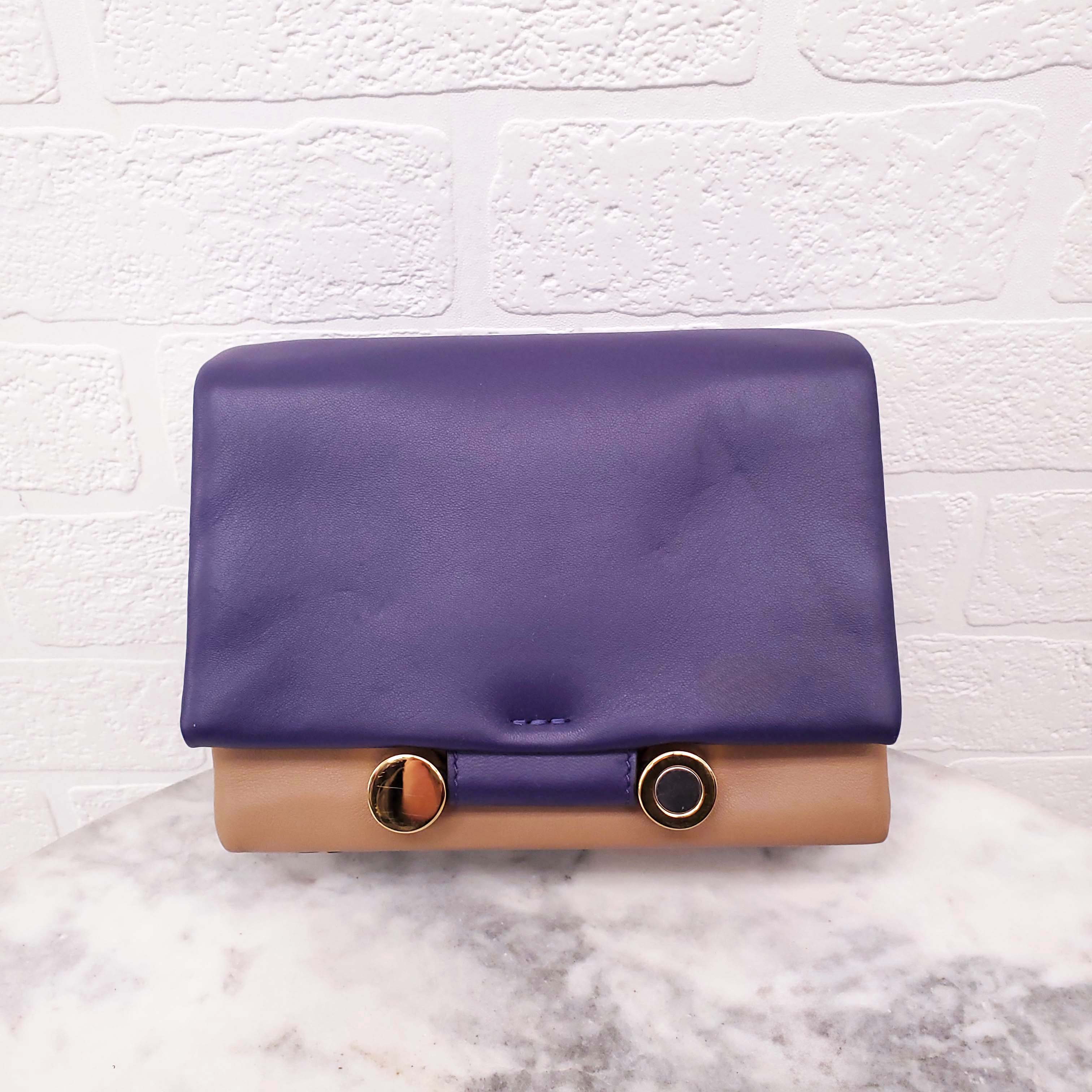 MARNI PURPLE AND BROWN BELT BAG