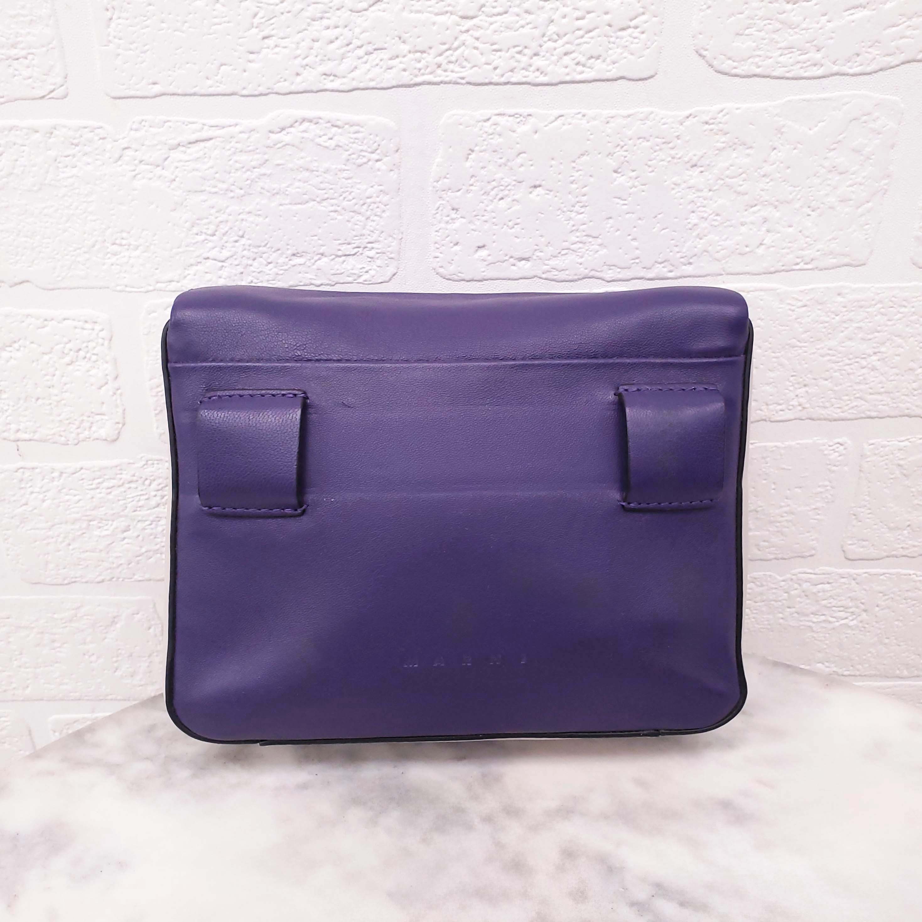 MARNI PURPLE AND BROWN BELT BAG
