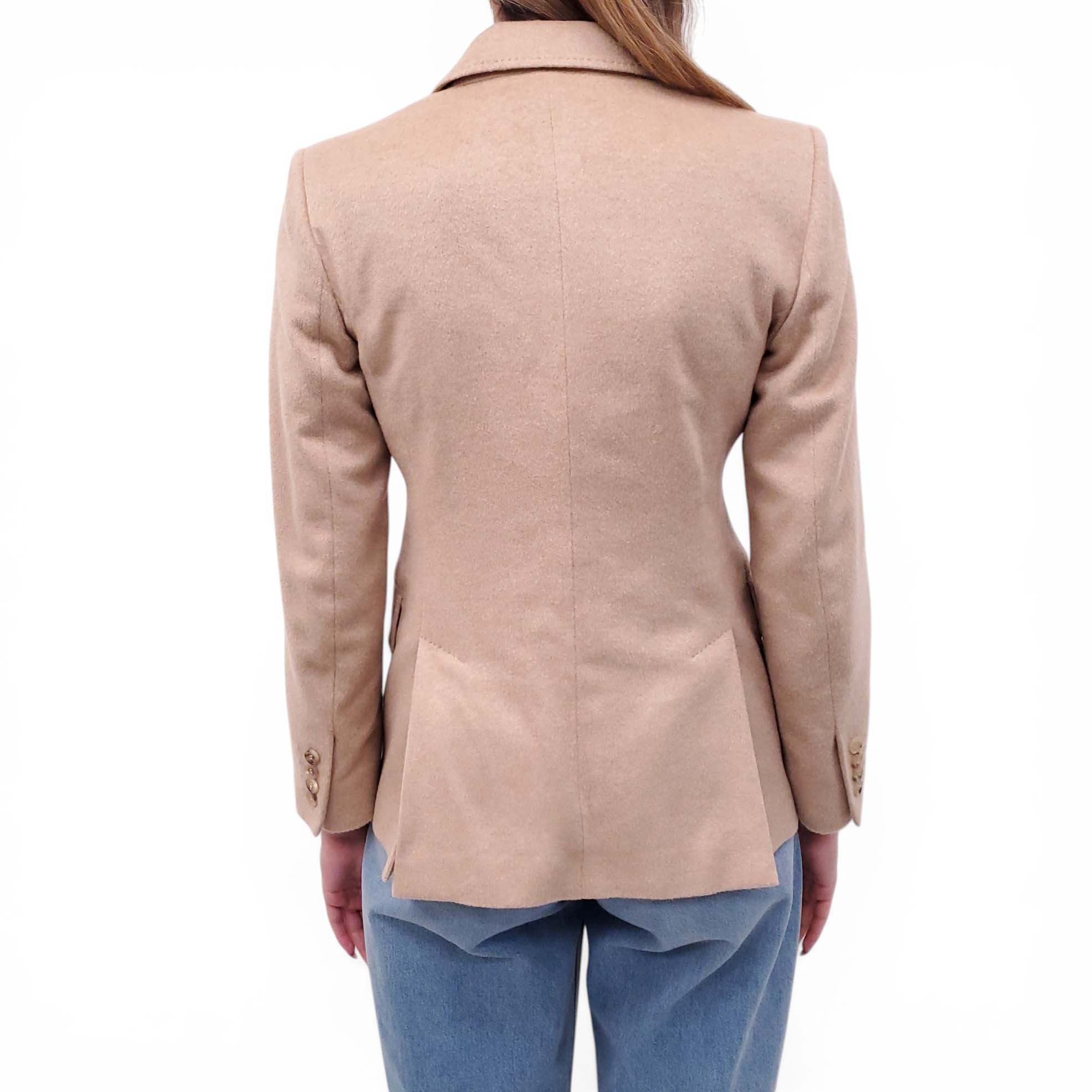 MAX MARA CAMEL CASHMERE BLEND BLAZER - SIZE 2