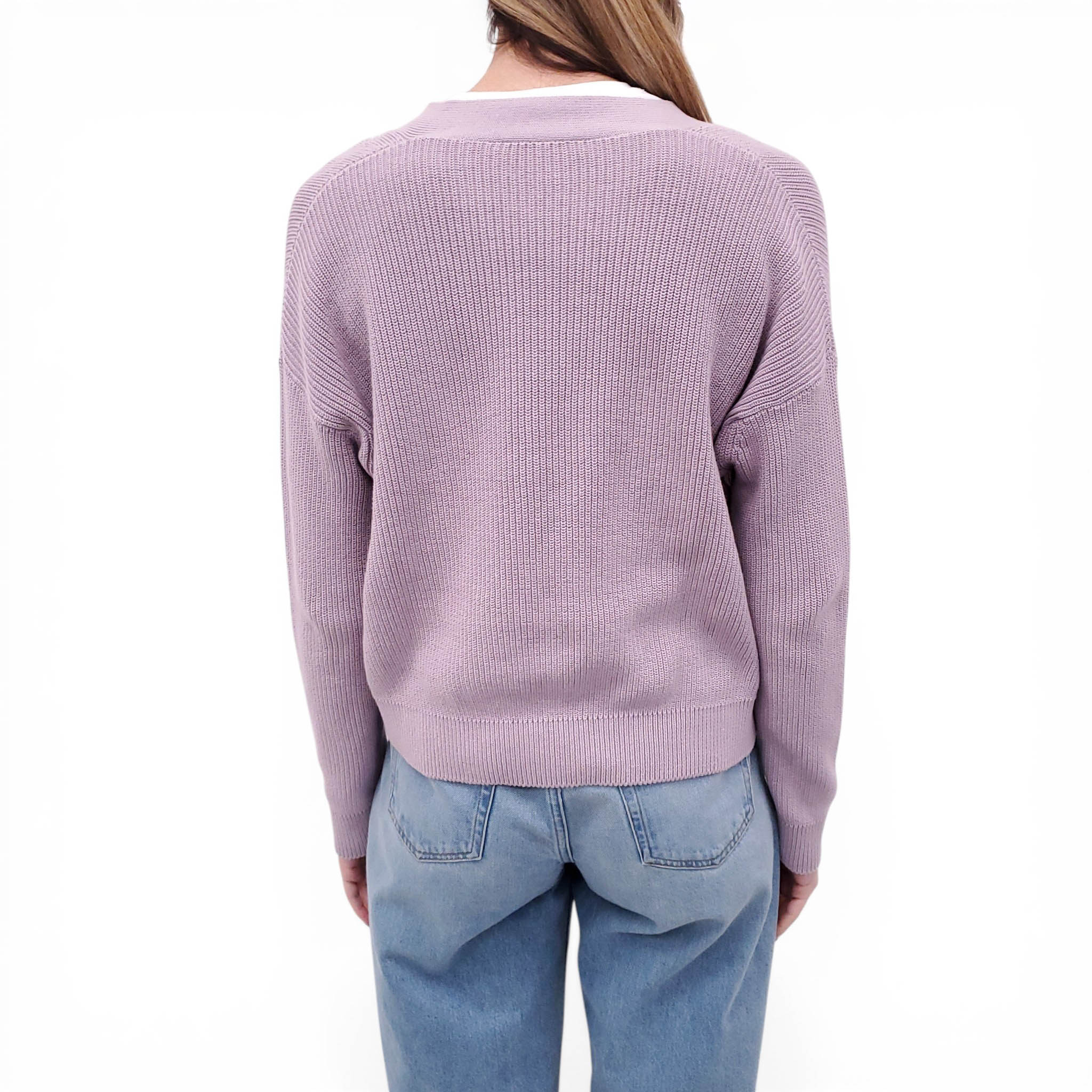 MAX MARA LEISURE OVERSIZED PURPLE CARDIGAN - SIZE XS