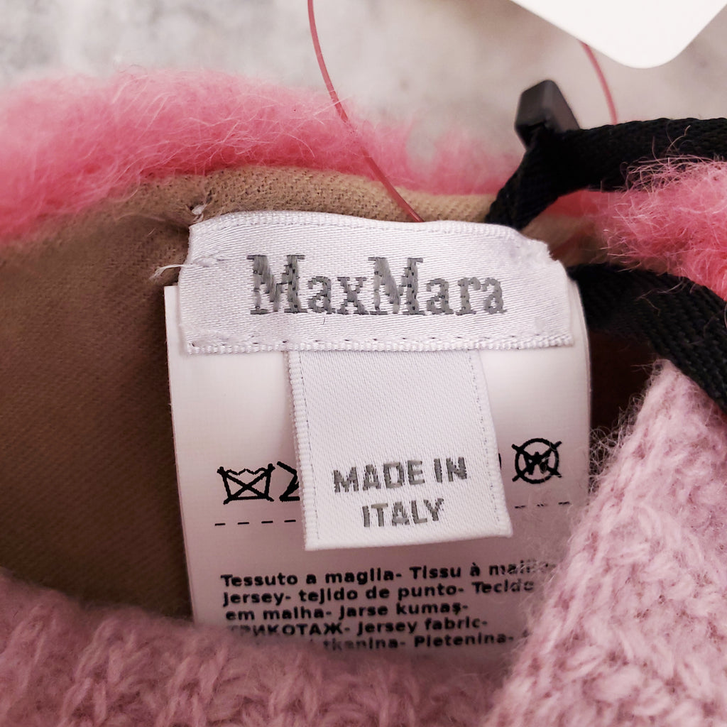 MAX MARA PINK TEDDY EARMUFFS AND GLOVES SET