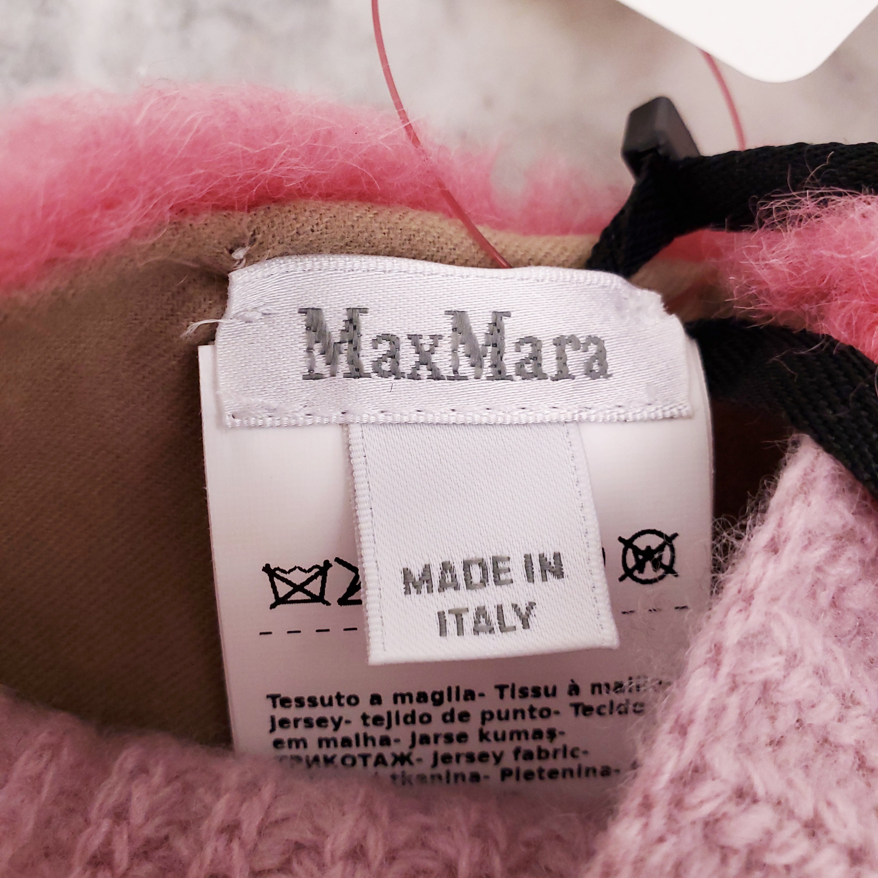MAX MARA PINK TEDDY EARMUFFS AND GLOVES SET