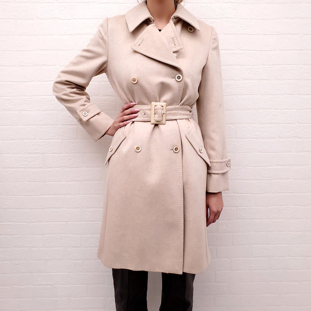 MAX MARA STUDIO LIGHT CAMEL COAT - SIZE 4