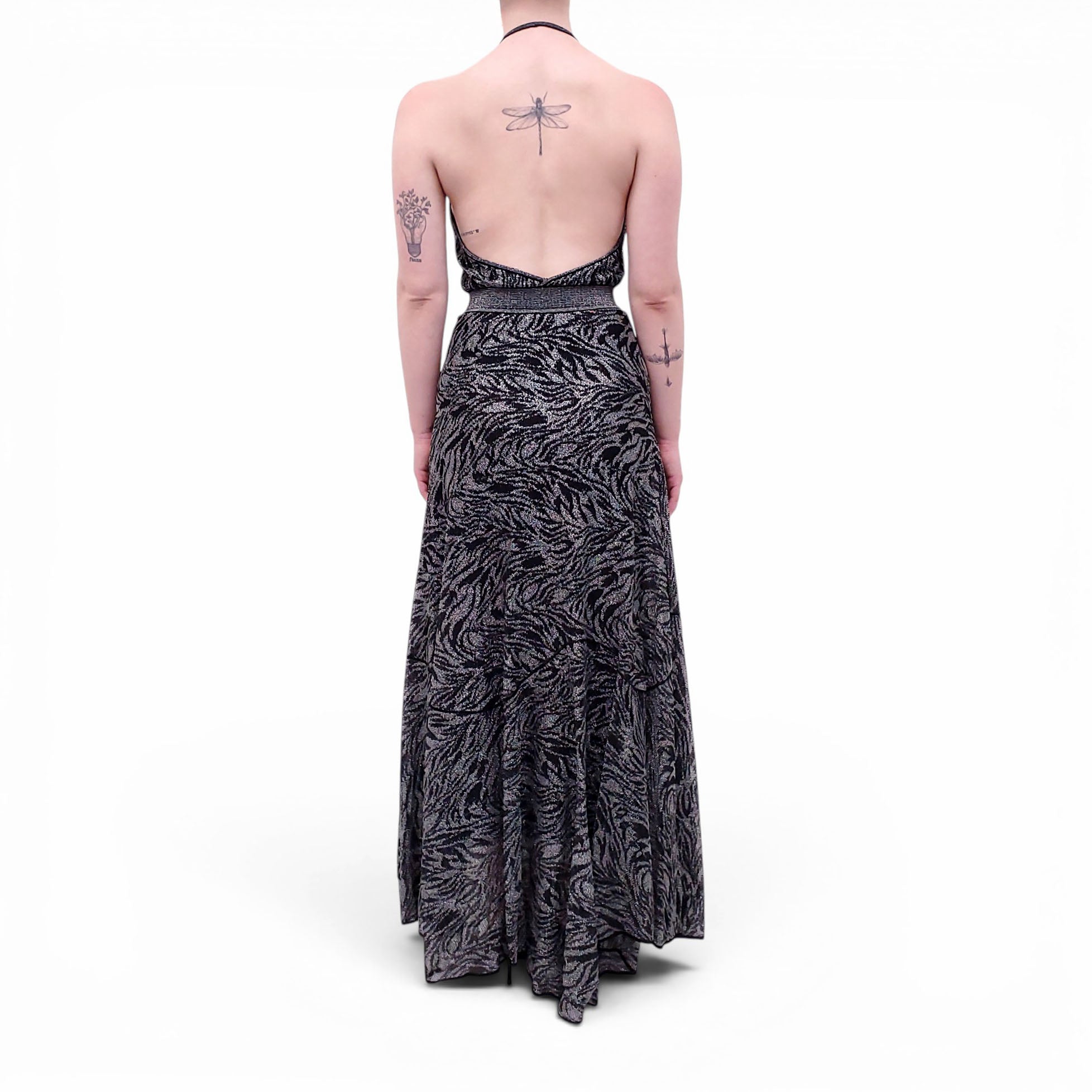missoni black dress Missoni - Black & Bronze Lace Lam Maxi Dress