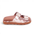 MISSONI BROWN AND CHEVRON PATTERNED SANDALS - SIZE 39