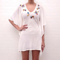 MISSONI MARE WHITE KNIT BEADED BATHING SUIT COVER-UP - SIZE 38