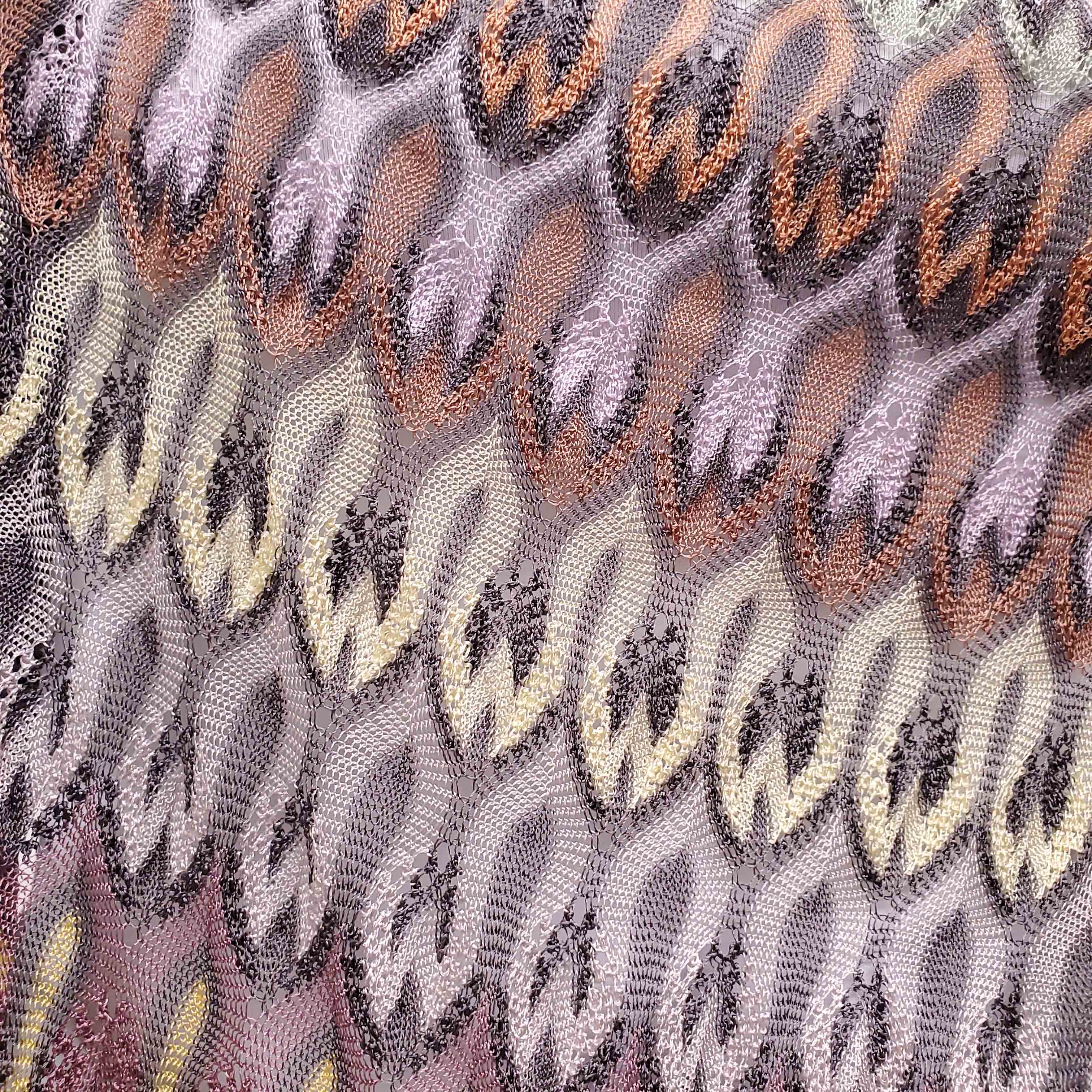 MISSONI MULTICOLOUR SCARF WITH FRINGE DETAIL