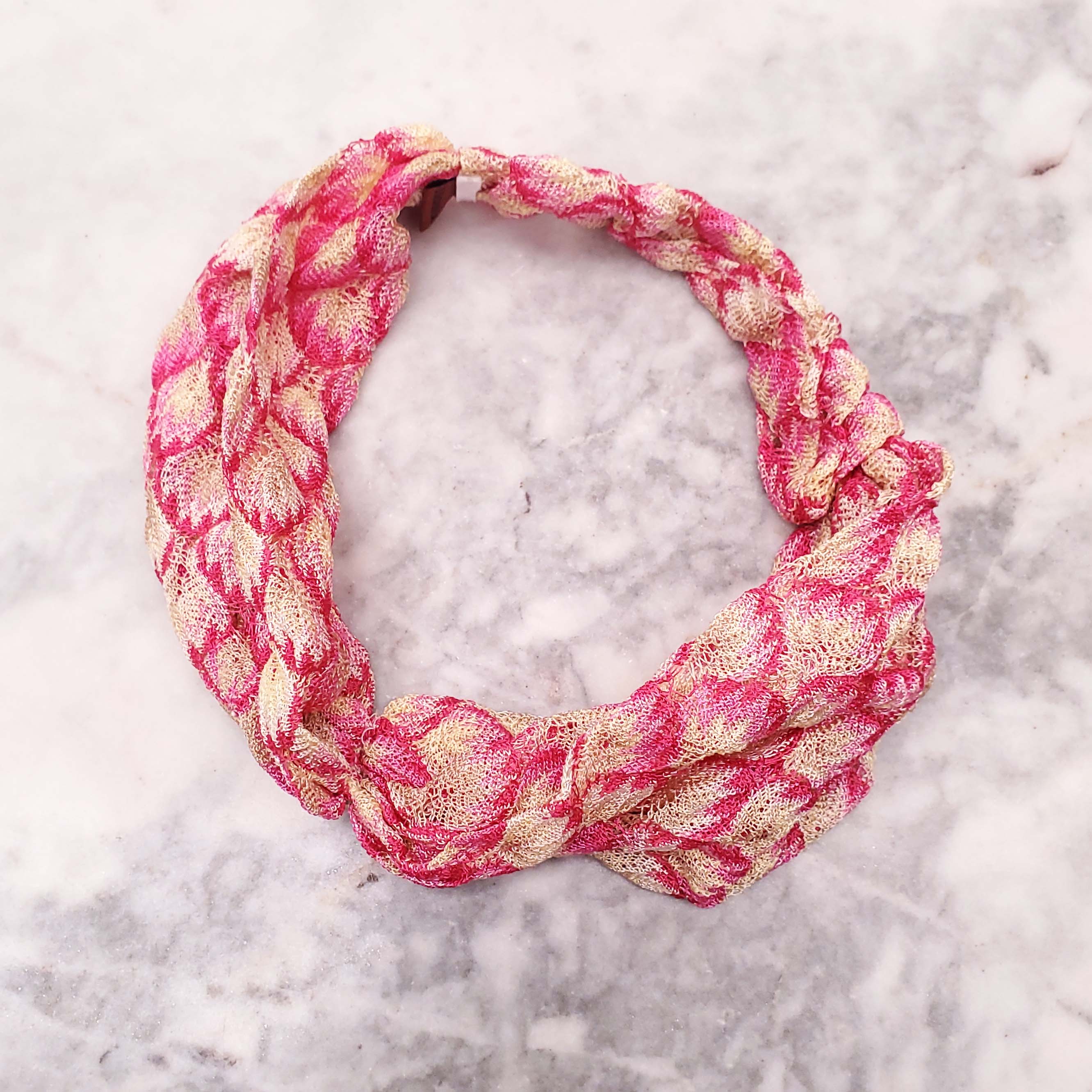 MISSONI PINK COLOURFUL HEADBAND
