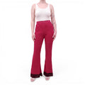 MISSONI PINK KNIT FLARED TROUSERS - SIZE 40