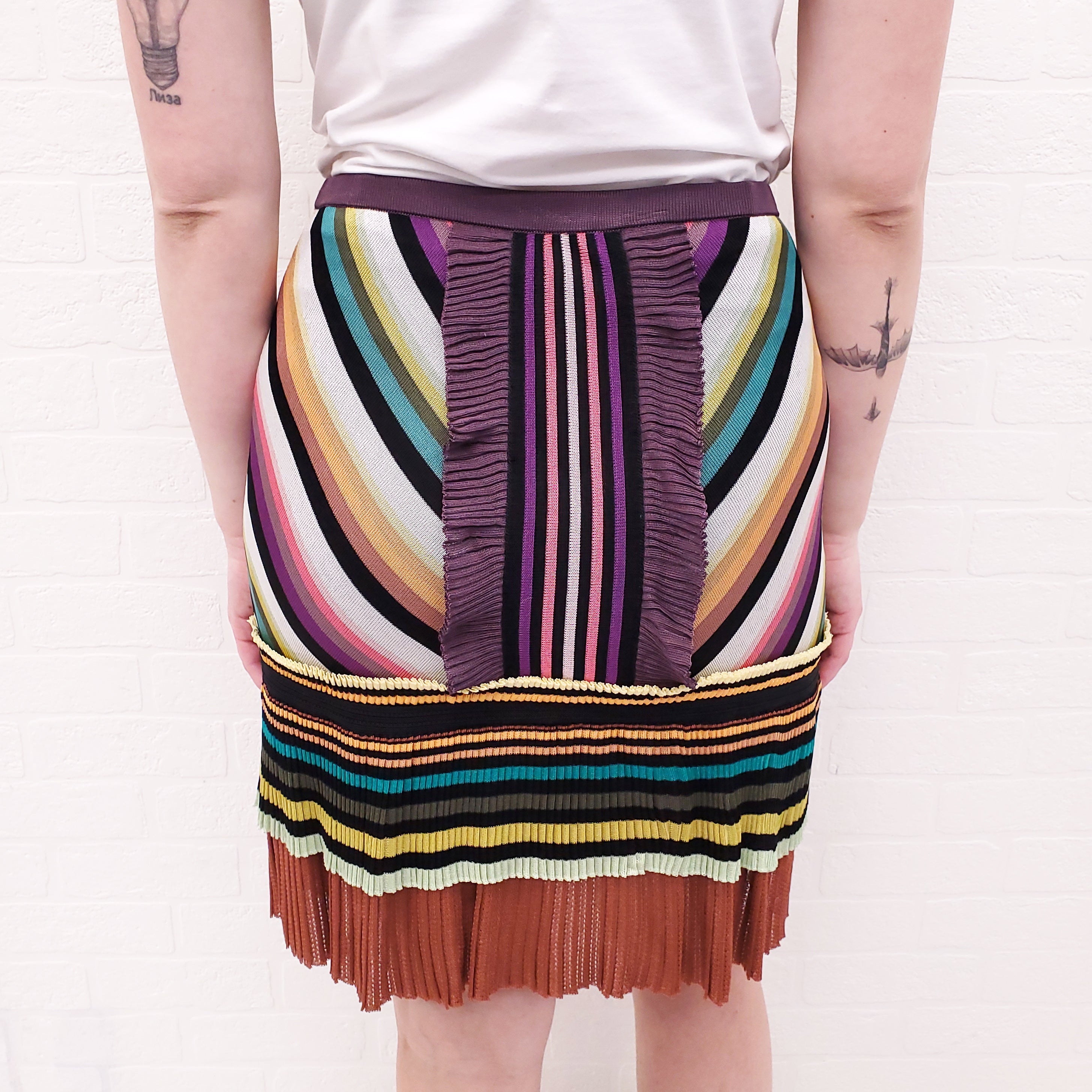 MISSONI PLEATED PATTERNED SKIRT - SIZE 40