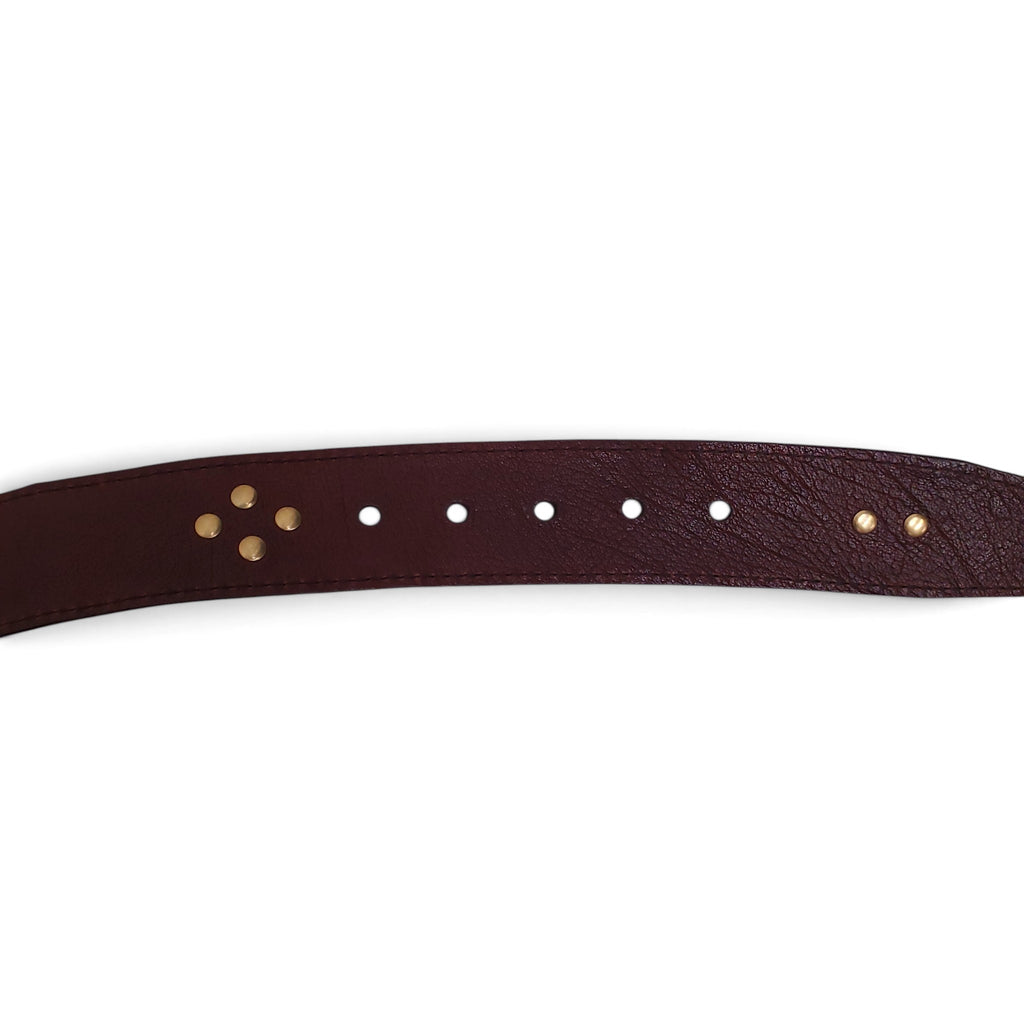 MIU MIU BELT WITH GOLD AND TURQUOISE BEADING - SIZE 80