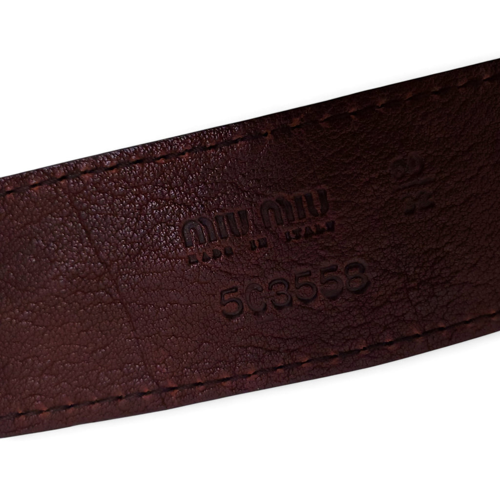 MIU MIU BELT WITH GOLD AND TURQUOISE BEADING - SIZE 80