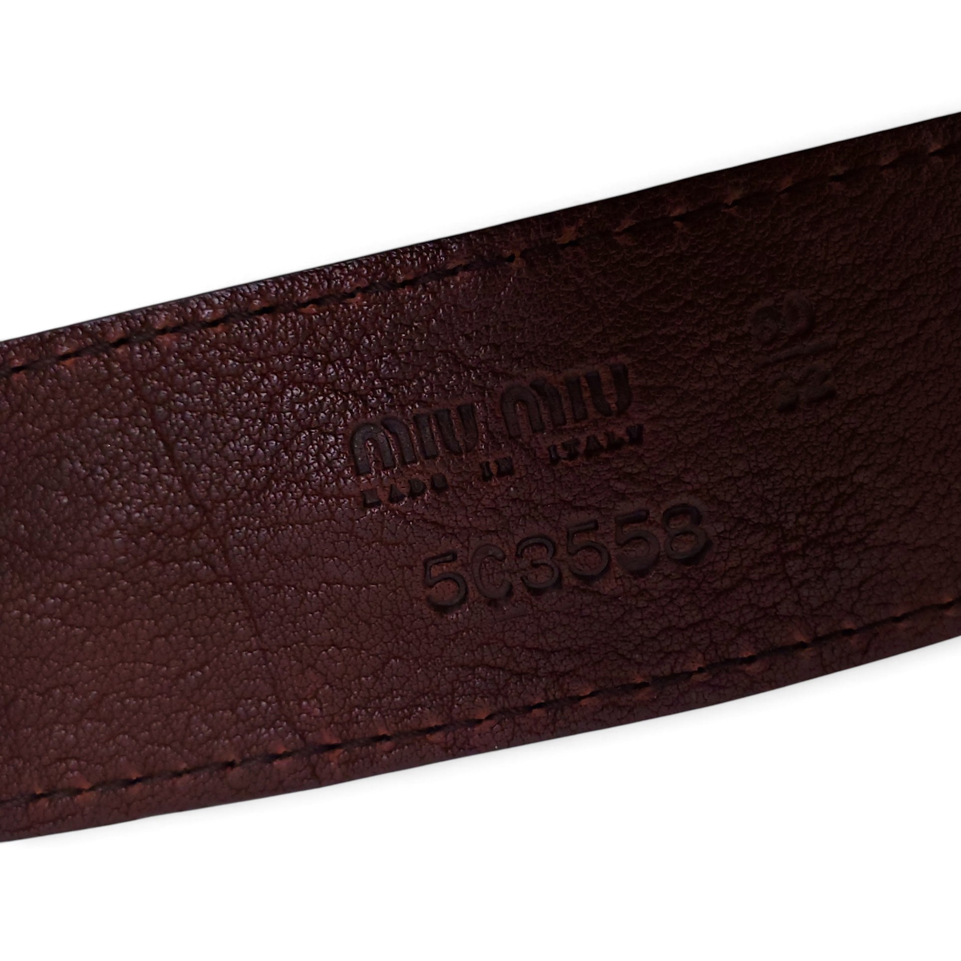 MIU MIU BELT WITH GOLD AND TURQUOISE BEADING - SIZE 80