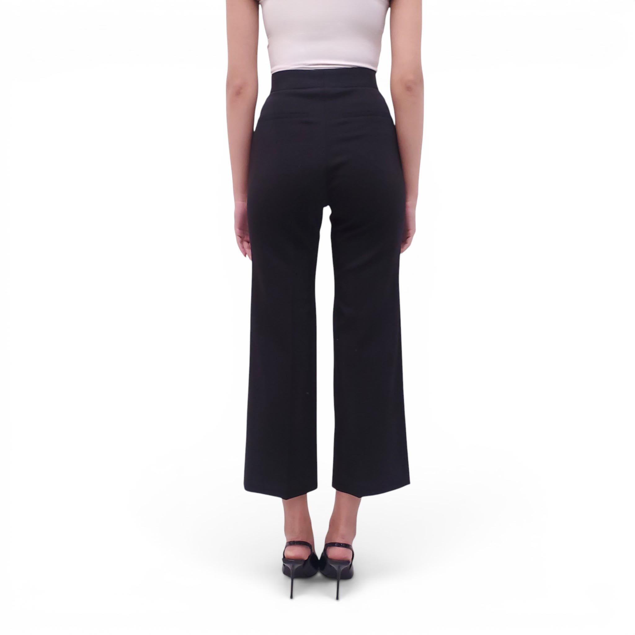 MIU MIU BLACK TROUSERS WITH CRYSTAL BELT - SIZE 38 – Rewind Couture