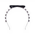 MIU MIU CRYSTAL HEADBAND WITH BOW