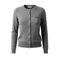 MIU MIU DARK GREY LOGO CASHMERE CARDIGAN - SIZE 36