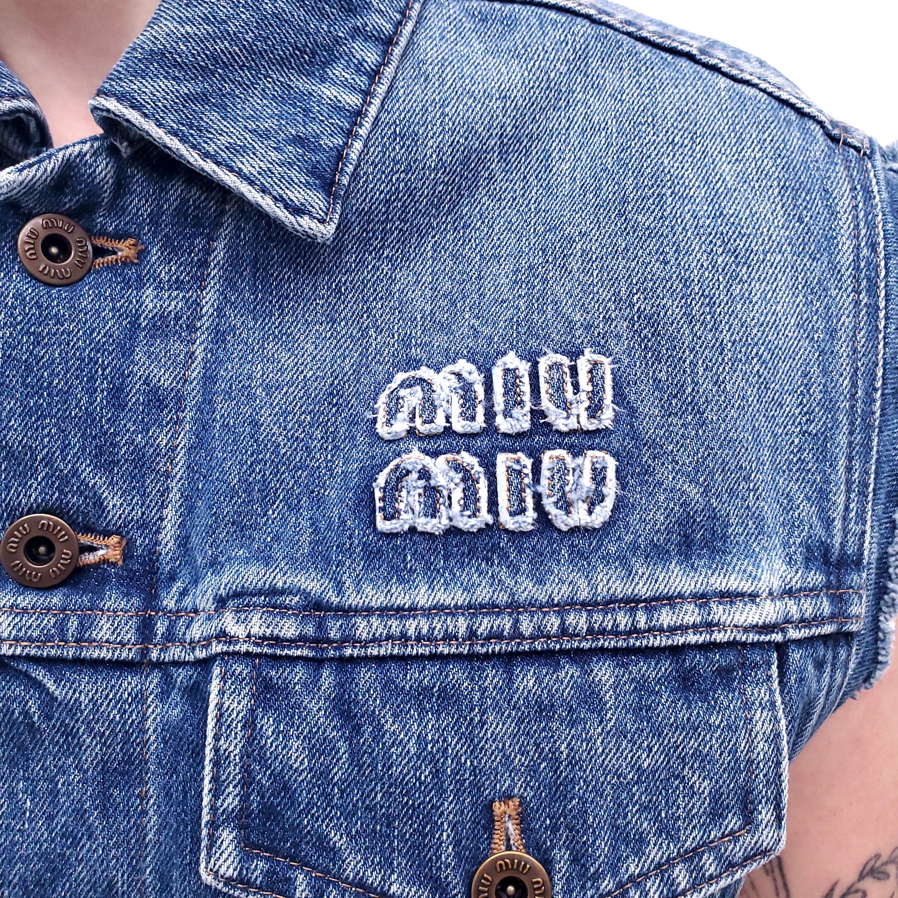 MIU MIU DENIM VEST - SIZE 38