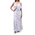 MIU MIU FLORAL BLUE AND CREAM DRESS - SIZE 42