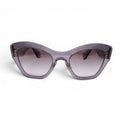 MIU MIU GREY LUCITE LOGO SUNGLASSES