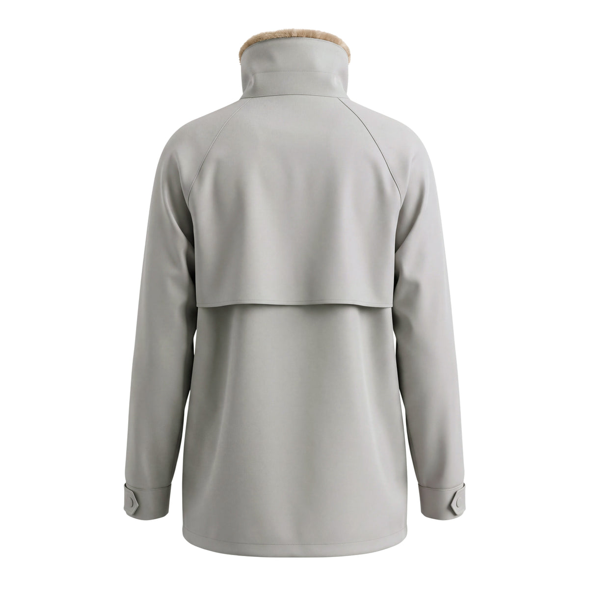 MIU MIU LOGO JACKET WITH SHEARLING COLLAR - SIZE 40
