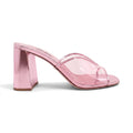 MIU MIU PINK LUCITE BLOCK HEELS - SIZE 38