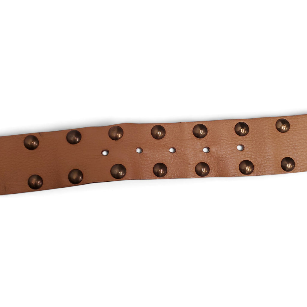 MIU MIU STUDDED LEATHER BELT - SIZE 85