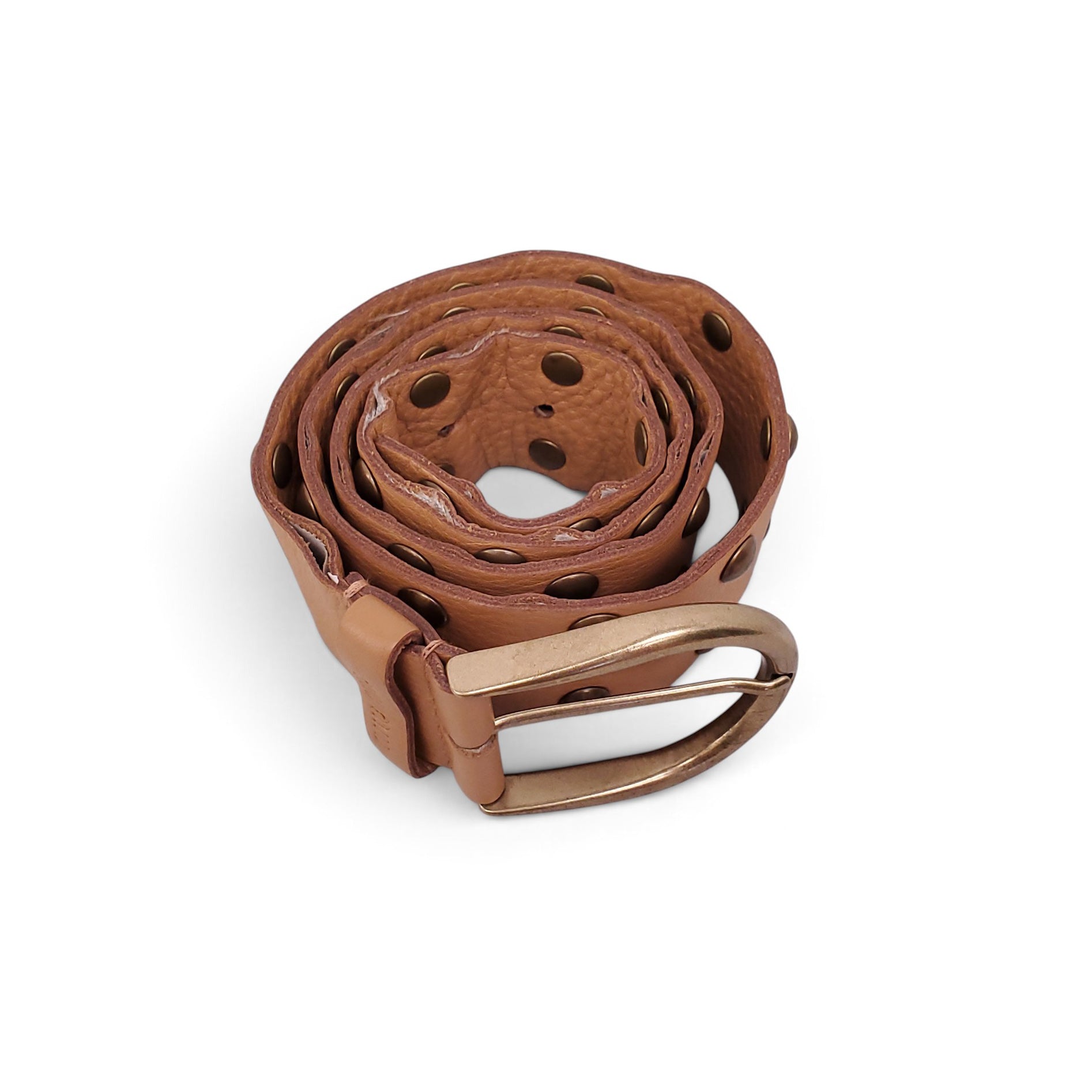 MIU MIU STUDDED LEATHER BELT - SIZE 85