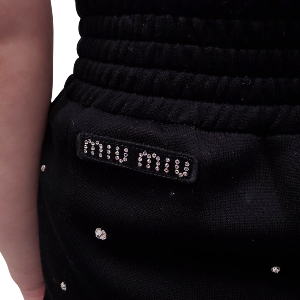 MIU MIU STUDDED SEQUIN SWEATPANTS WITH LOGO  - SIZE 38