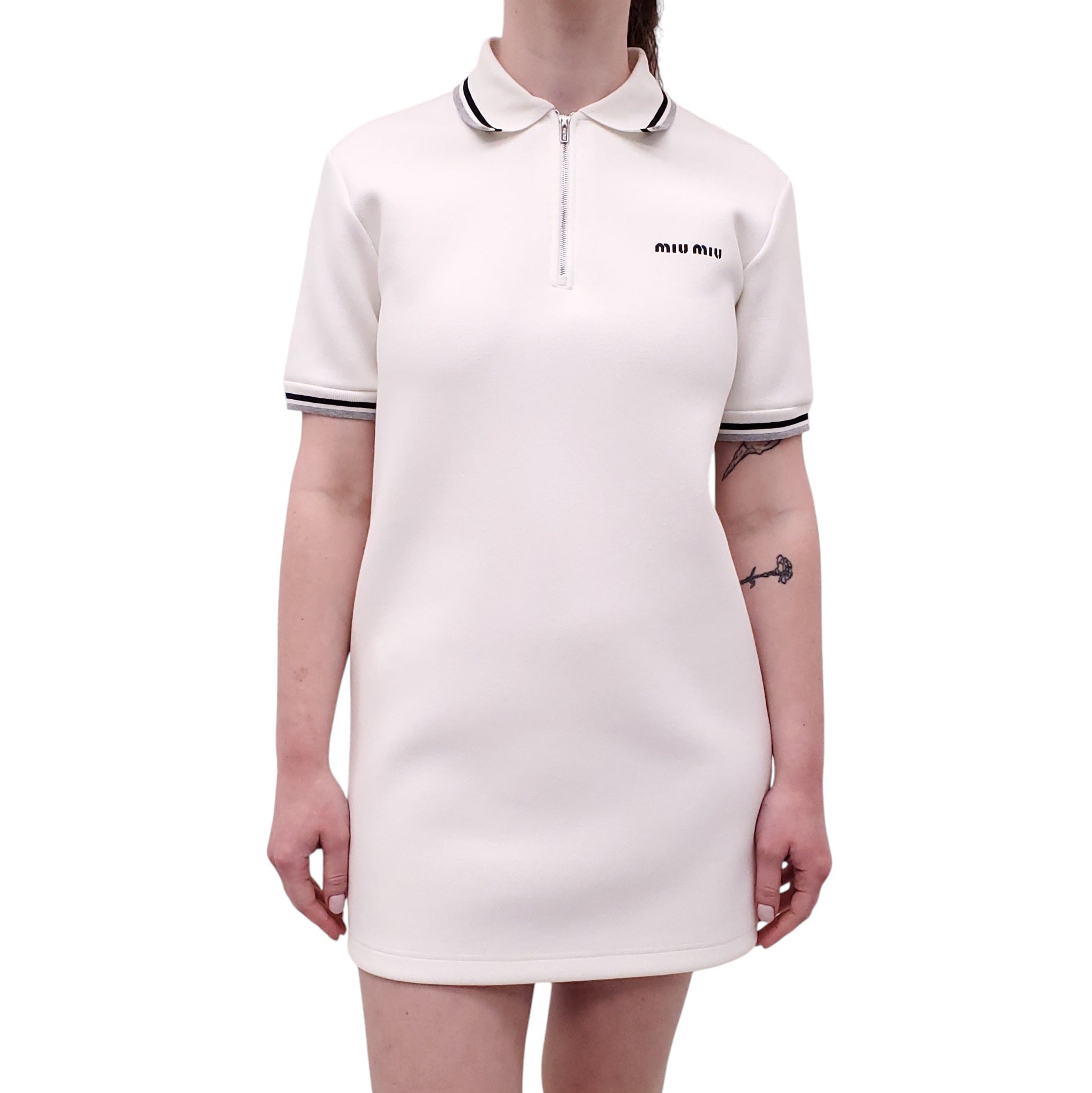 miu miu jersey dress MIU MIU Long jersey Dress BLACK