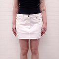 MIU MIU WHITE CORSET SKIRT WITH LOGO - SIZE 40