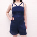 M MISSONI BLUE METALLIC ROMPER - SIZE S