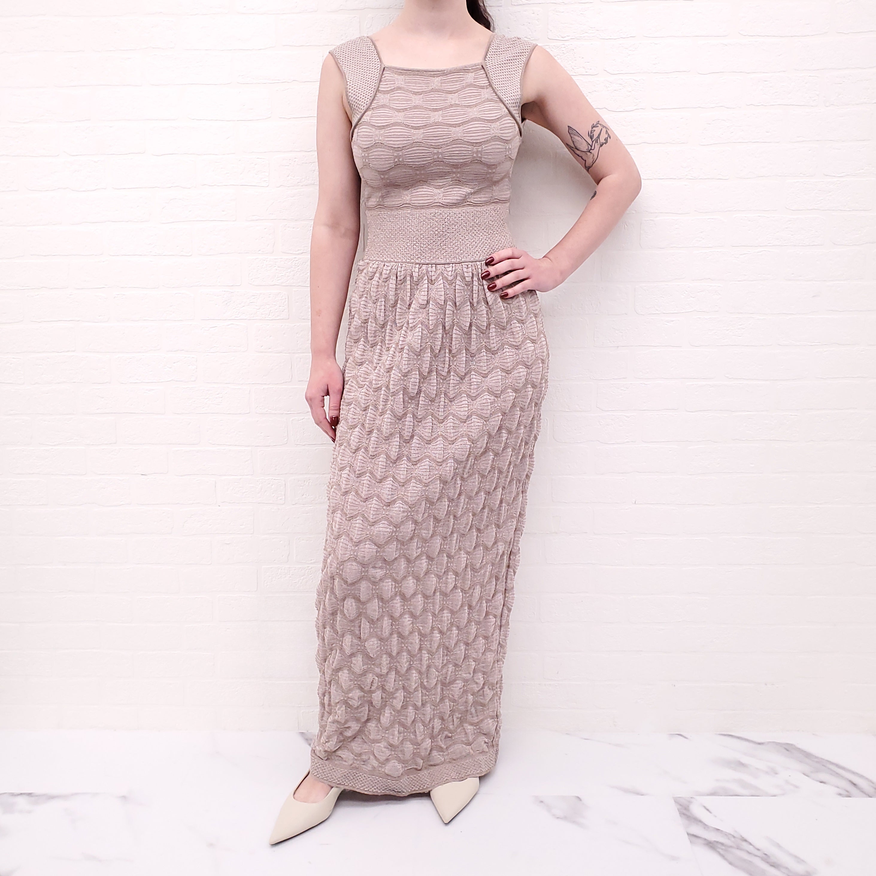M MISSONI DUSTY ROSE GOWN - SIZE 40