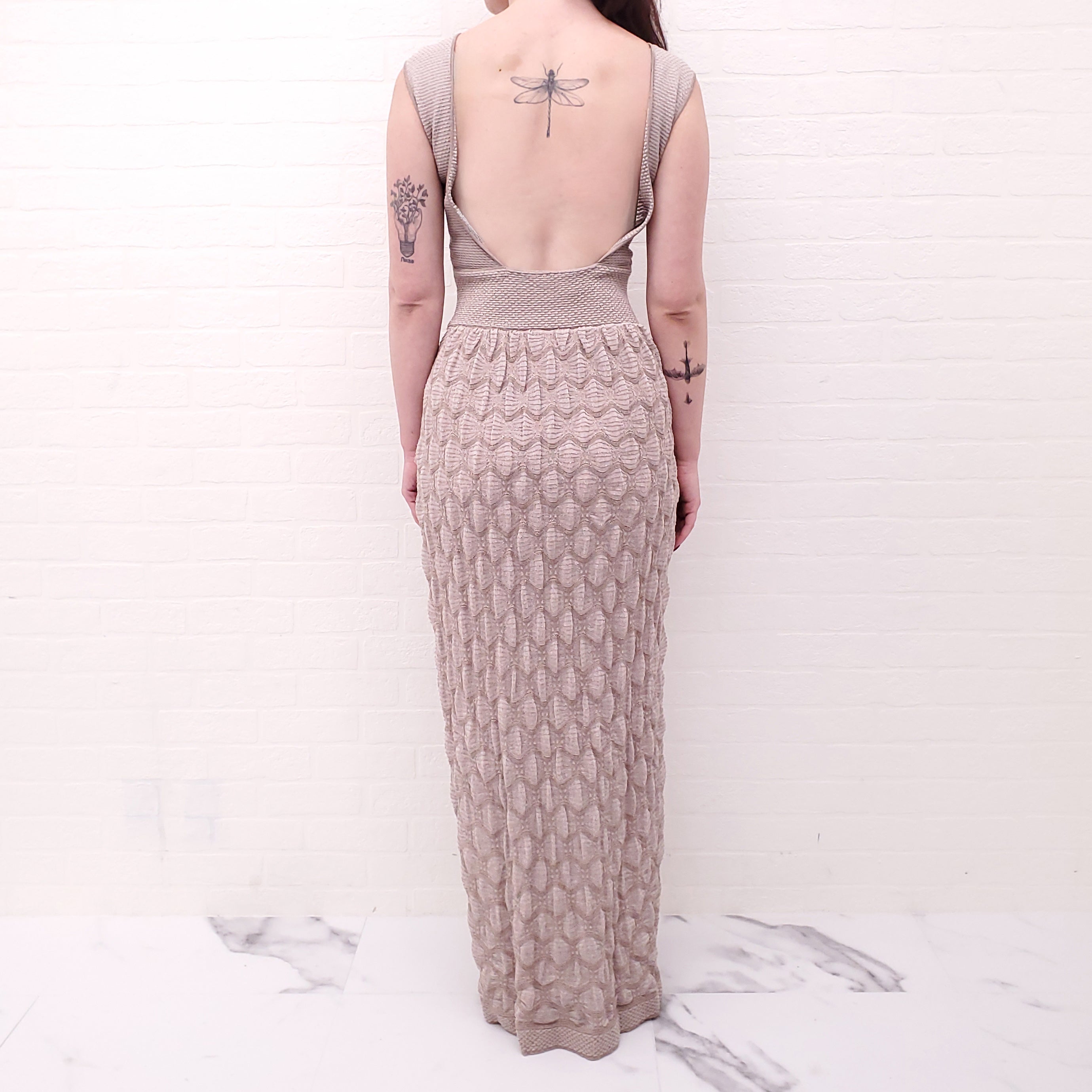 M MISSONI DUSTY ROSE GOWN - SIZE 40