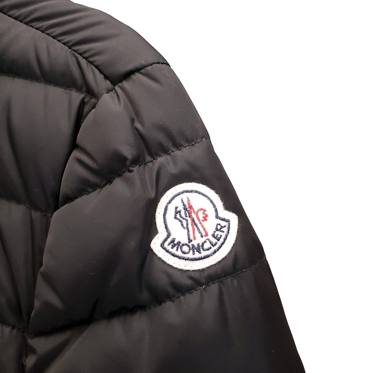 MONCLER DOWN JACKET WITH PEPLUM RUFFLE DETAIL - SIZE 2