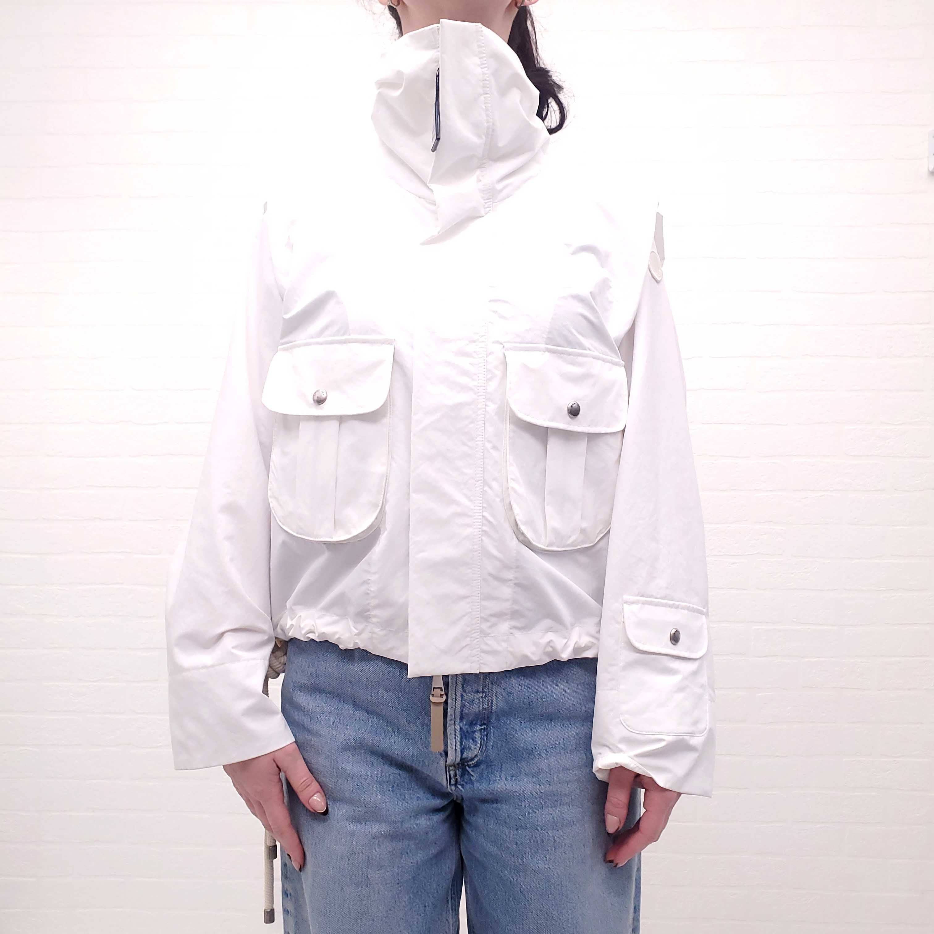 MONCLER GENIUS 2 MONCLER 1952 KOLI WINDBREAKER JACKET IN WHITE - SIZE 0