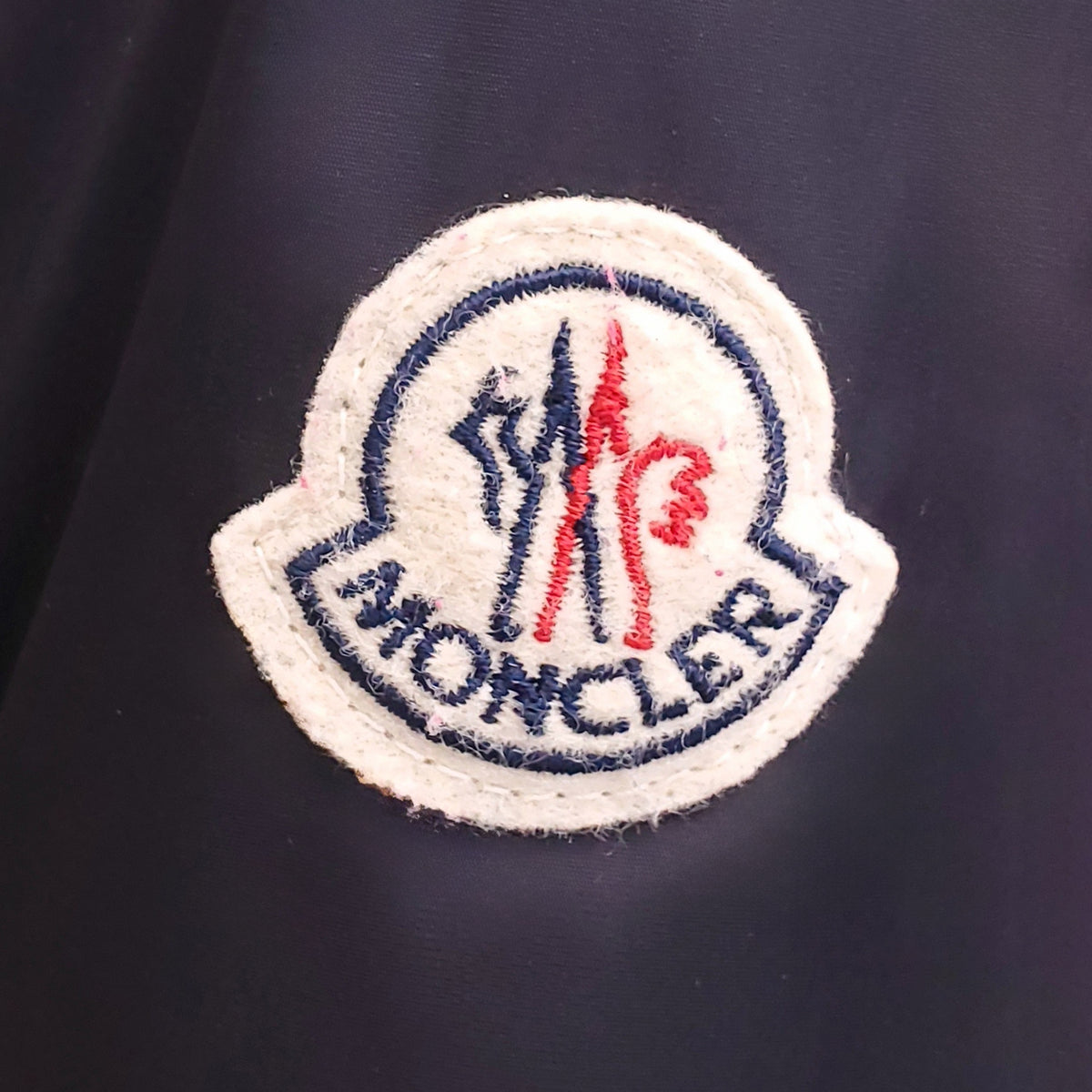 MONCLER NAVY JACKET WITH FUR - SIZE 0