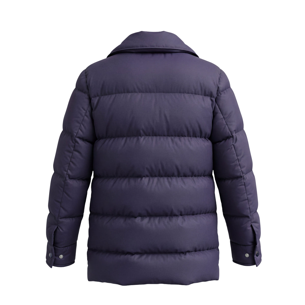 MONCLER NAVY JACKET WITH FUR - SIZE 0