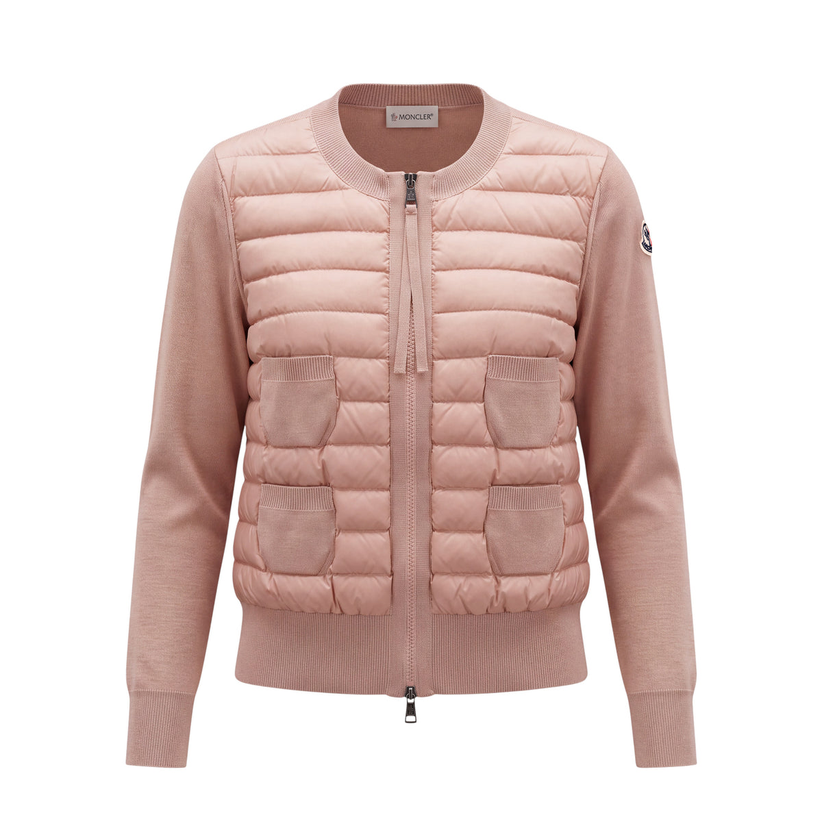 MONCLER PINK PUFFER SWEATER - SIZE S