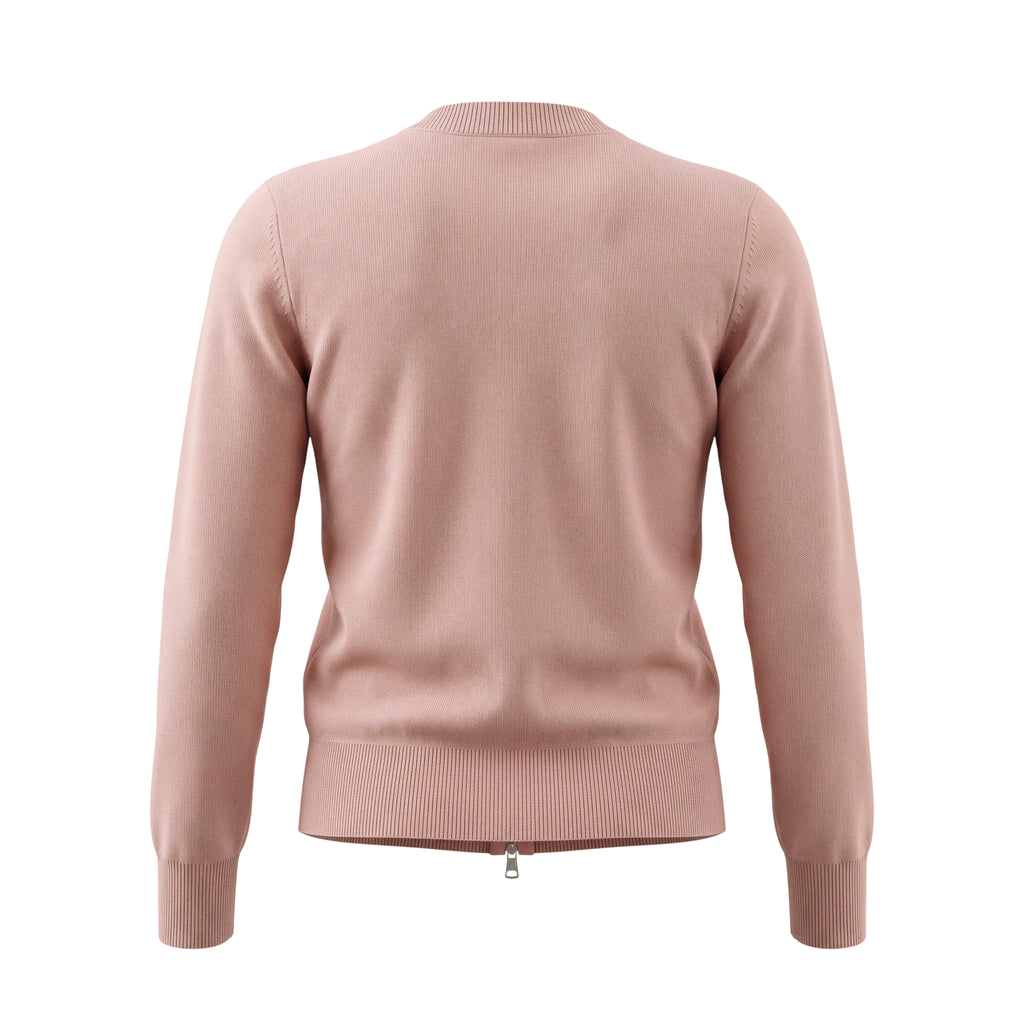 MONCLER PINK PUFFER SWEATER - SIZE S