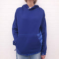 MONCLER UNISEX ROYAL BLUE PUFFER SWEATSHIRT WITH LOGO - SIZE L MENS/XL WOMENS